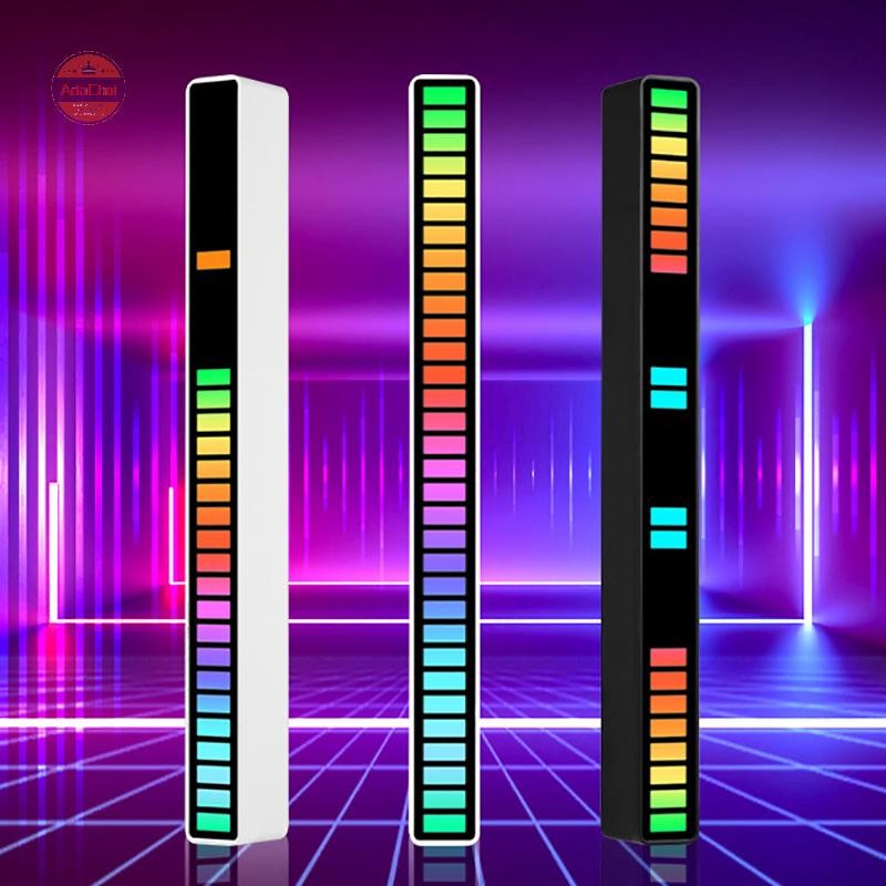 Adachoi Creative 5V USB 16/32 LED Night Lights Pickup Voice App ควบคุม RGB เพลง Rhythm Light Bar TH