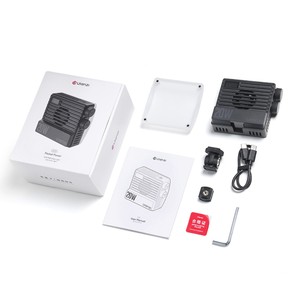 Ulanzi LE20 20W RGB Pocket Light ไฟ LED ต่อขาตั้ง ถ่ายภาพ วิดีโอ มีระบบระบายความร้อน PD Charge 20W
