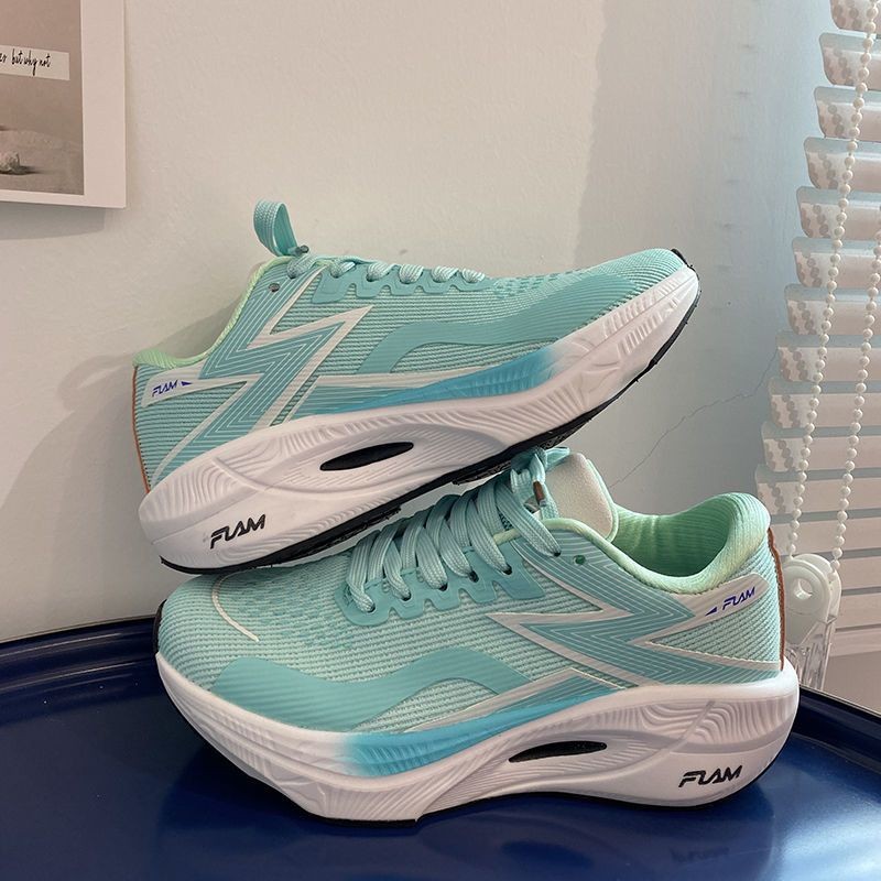 Full Palm Carbon Board Running Shoes Professional Marathon Sports Shoes น้ําหนักเบา High-Elastic Running Shoes All-Match ทนต่อการสึกหรอ Marathon Sports
