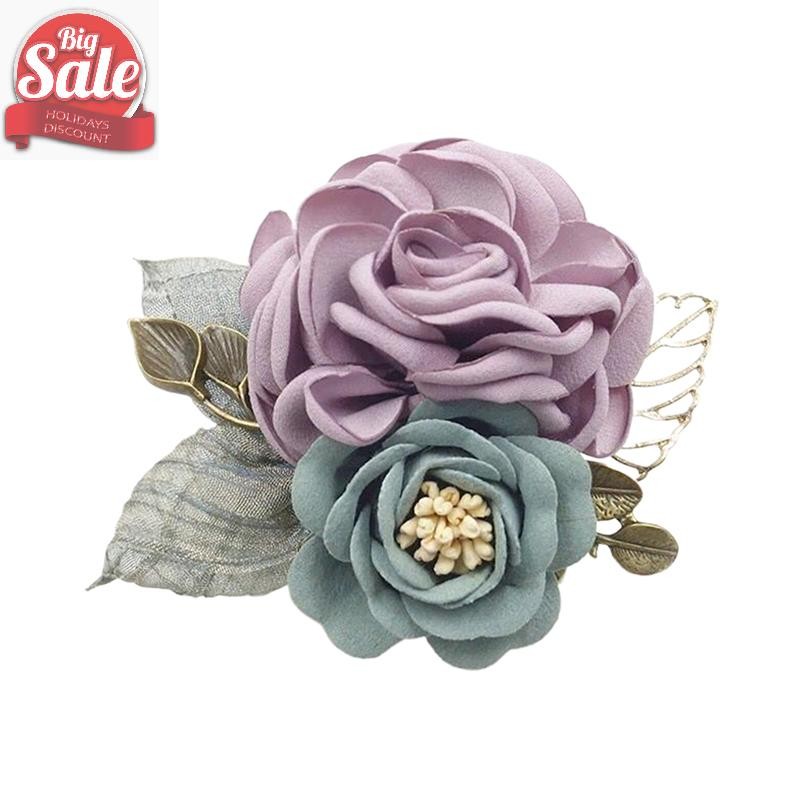 AF เข็มกลัดดอกไม้ผ้าเกาหลีหรูหรา: อุปกรณ์เสริมอเนกประสงค์สําหรับและชุดลําลอง A