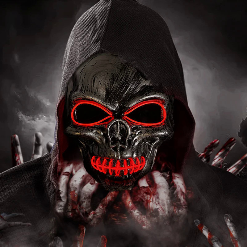 Evil Skull Mask Halloween Carnival Masquerade Haunted House Scary Decoration Cosplay Skeleton Scary 