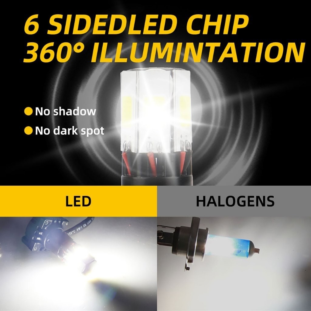 HOT ไฟ LED รถจักรยานยนต์ H4 H6 6 ด้าน M02E ประกัน AC/DC 35 วัตต์/LED MOTORCYCLE HEADLIGHT M02E LED