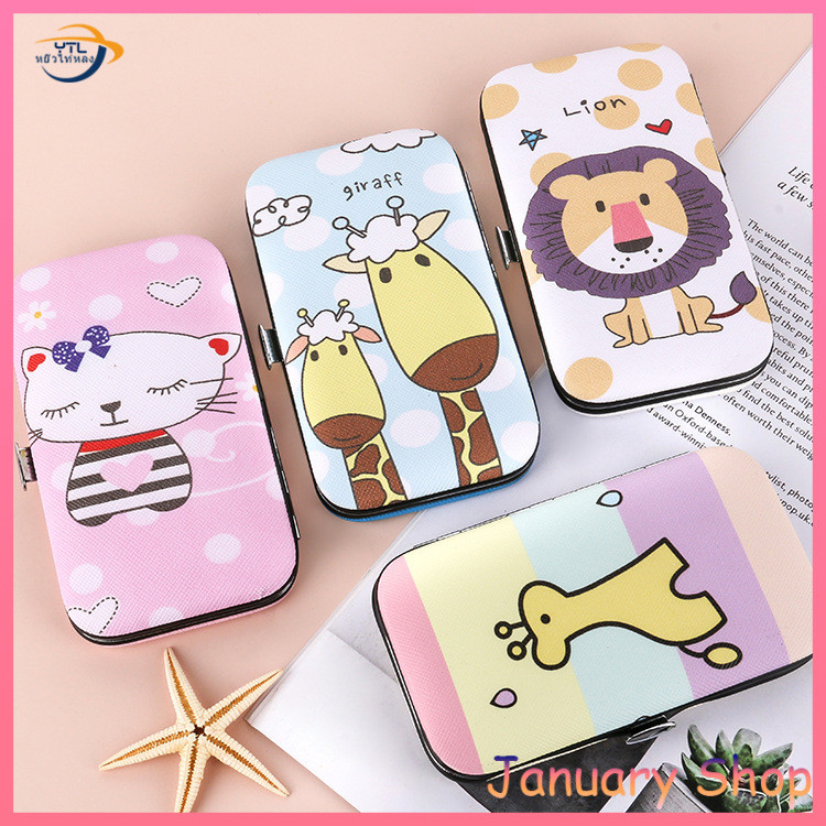 พร้อมส่ง ชุดกรรไกรตัดเล็บ กรรไกรตัดเล็บ เช็ต7ชิ้น ตัดเล็บ ตัดขนจมูก พร้อมกล่องเก็บสุดน่ารัก สวยต้องจัด