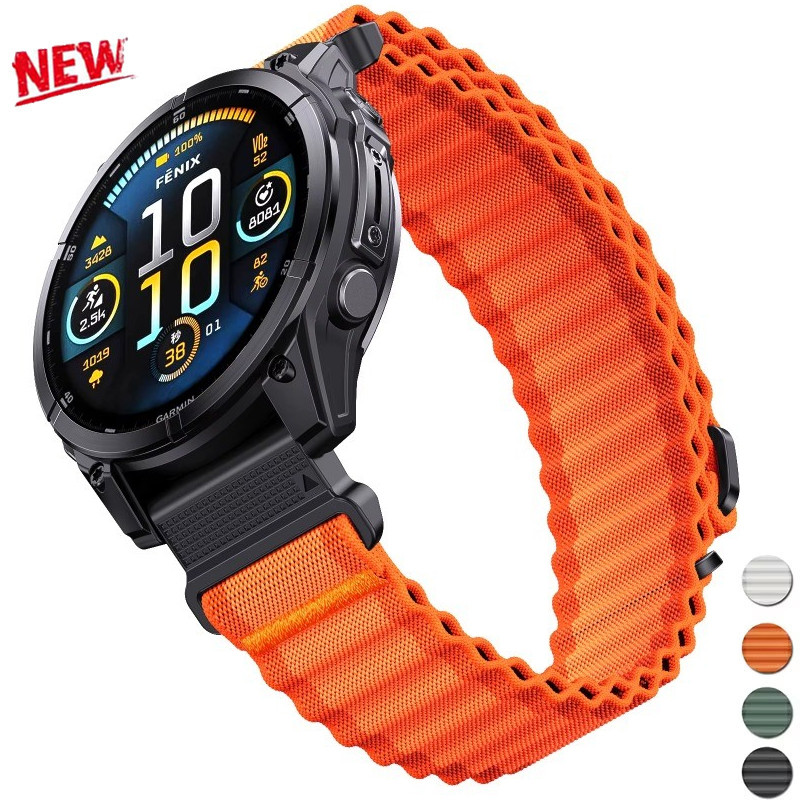 Quickfit 22 มม.26 มม.ไนลอนทอสําหรับ Garmin Fenix 8 E 7 7X 6 6X 5X Plus/Epix Pro Gen 2 47 มม.51 มม./Enduro 3 2 สายนาฬิกาอุปกรณ์เสริม
