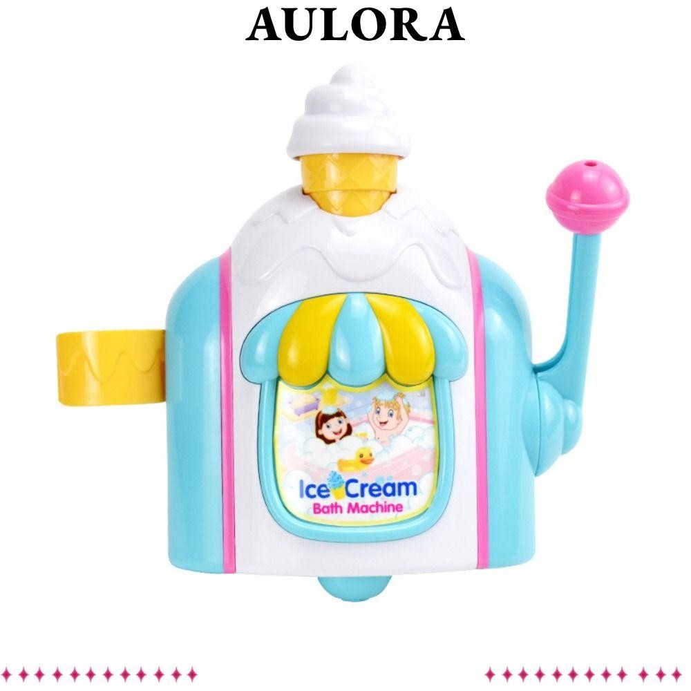 Aulora เครื่องทําไอศกรีมเด็กโฟมกรวยโรงงานทารกแรกเกิดของเล่นอาบน้ํา