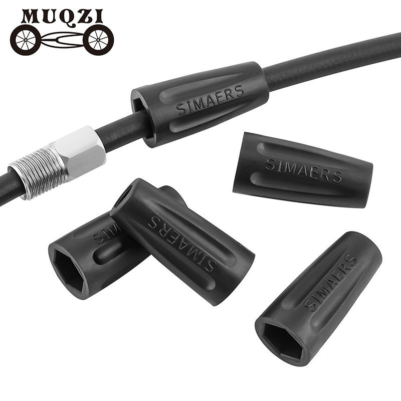 Muqzi ฝาครอบสกรูข้อต่อท่อเบรกไฮดรอลิค กันฝุ่น สําหรับจักรยานเสือภูเขา 4 ชิ้น