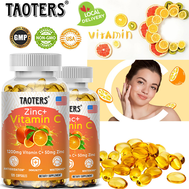 Taoters วิตามินซี + อาหารเสริมสังกะสี - รองรับภูมิคุ้มกัน สุขภาพ และสารต้านอนุมูลอิสระ ที่มีประสิทธิภาพ เพื่อเพิ่มผลผลิตเซลลูลาร์
