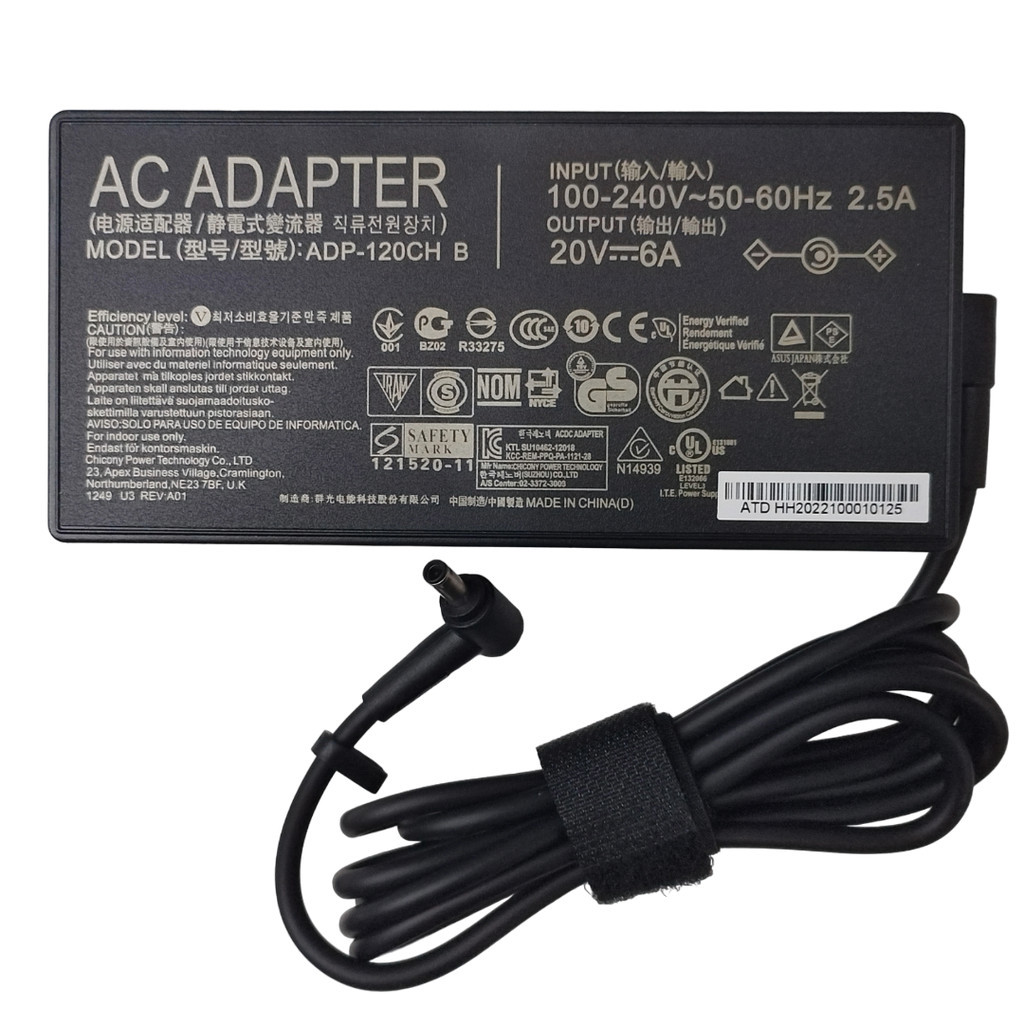 อะแดปเตอร์ สายชาร์โน๊ตบุ๊ค Asus ZenBook Flip Q506 Q526 Q547 UX534FT K570 Laptop Charger Adapter 120W 20V 6A 4.5*3.0 แท้