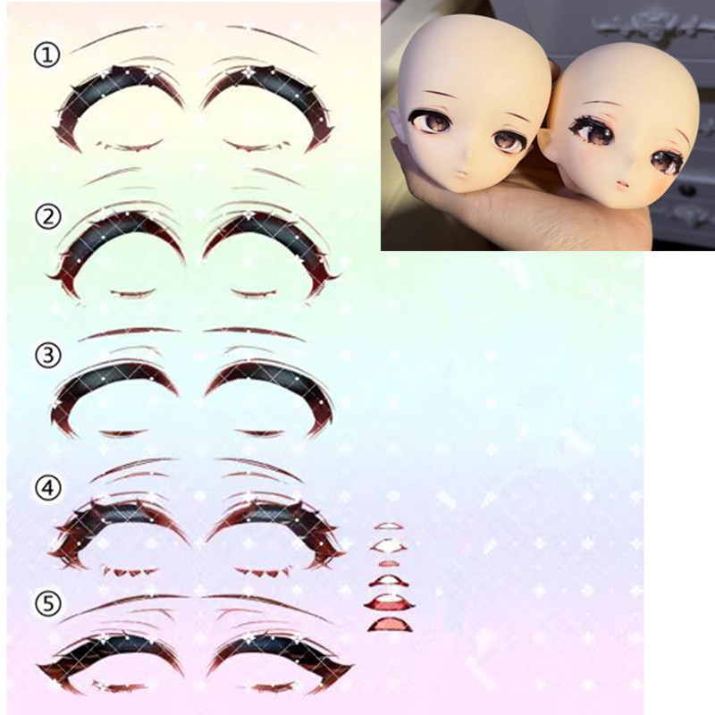 สติกเกอร์ตาตุ๊กตา 1/4 Imomodoll อุปกรณ์เสริม สําหรับ Miko Head 5 คู่ ต่อชุด