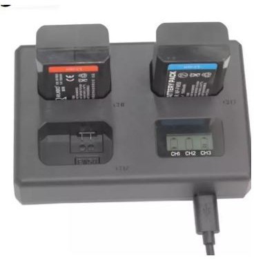 ที่ชาร์จแบต 3ก้อนพร้อมกัน Triple Charger LCD USB Charger NP-FW50 สำหรับ NEX series, A5000, A5100, A6