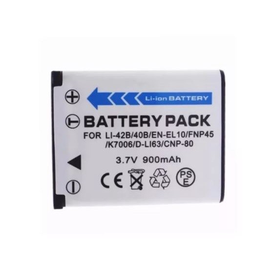 แบตกล้อง  Nikon EN-EL10 / FNP-45 / LI-40B / CNP80 900mAh สำหรับNikon COOLPIX S60, S80, S200, S202, S