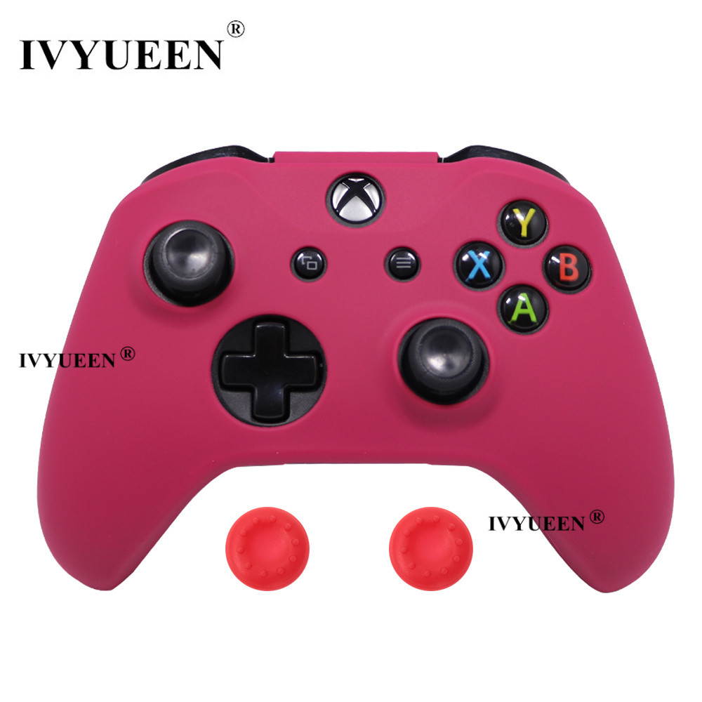Ivyueen เคสซิลิโคน และฝาครอบปุ่มกดอนาล็อก สําหรับ Microsoft Xbox One X S Slim X Box One X S Gamepad