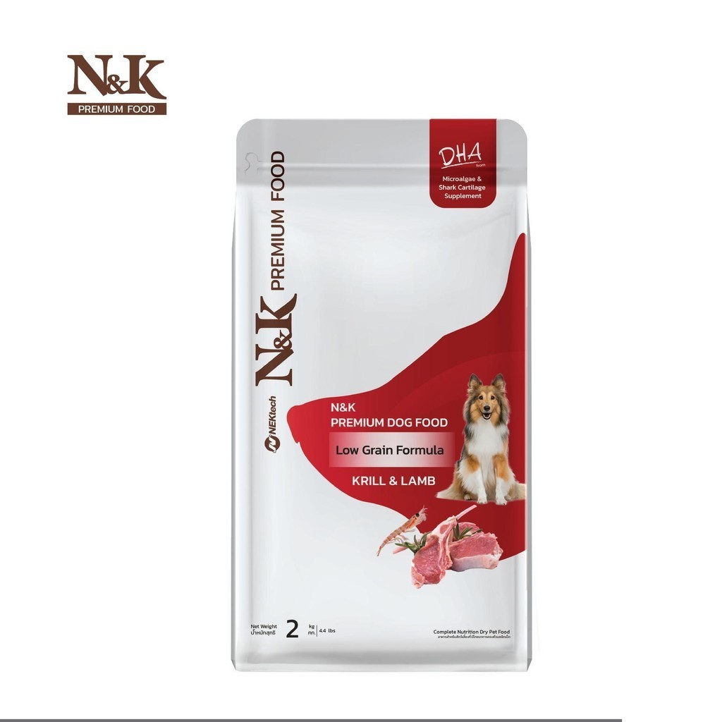 N&K Premium Dog Food 2kg อาหารเม็ดสำหรับสุนัข