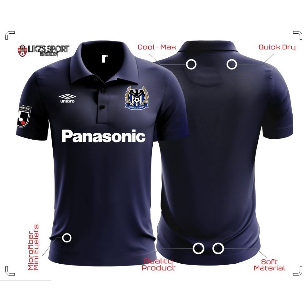 Myra Sport Gamba Osaka Fc Travel Jersey DX3-P ฟุตบอลโปโลญี่ปุ่น J League Baju Berkolasepak