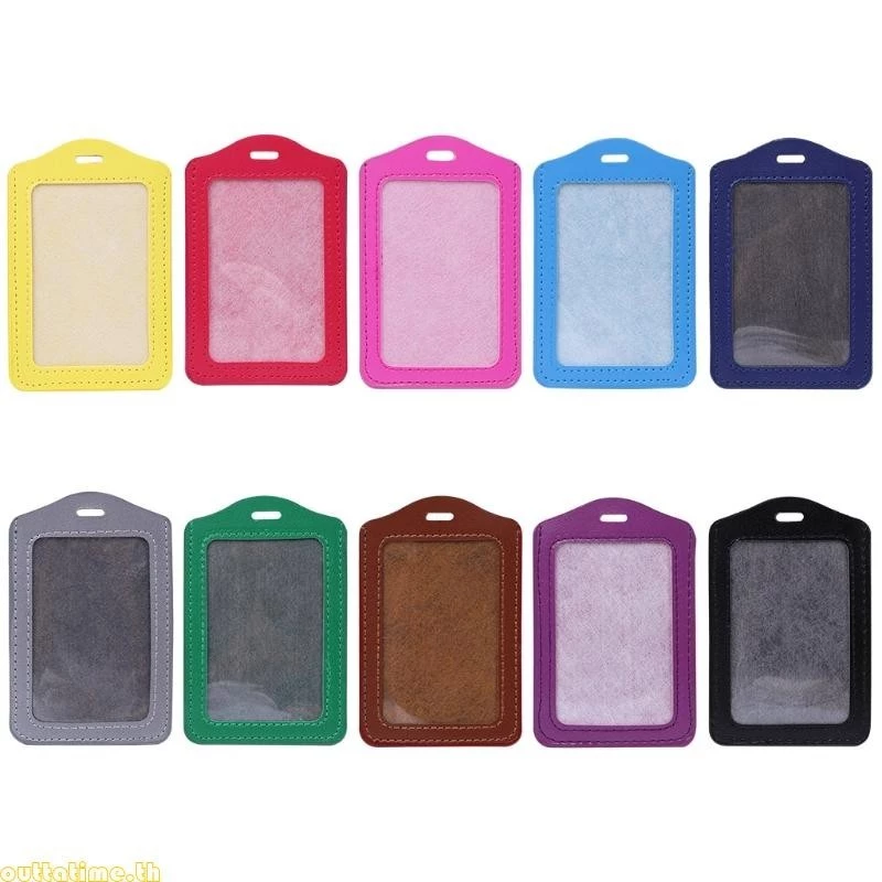 Time ซองหนังใส่บัตรประจําตัว แนวตั้ง 10 สี สําหรับทํางาน