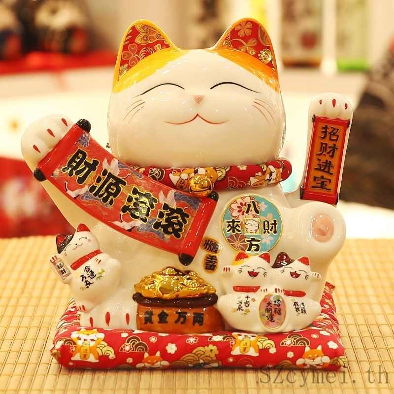 🌈 พร้อมส่งจ้า 🌈แมวกวัก นําโชค ญี่ปุ่น/ ของขวัญกวนๆ/ แมวกวัก/แมวกวักกล้ามโต ตุ๊กตาแมวนําโชค ขนาดใหญ่ แบบเขย่าอัตโนมัติ สําหรับตกแต่งบ้าน ห้องนั่งเล่น