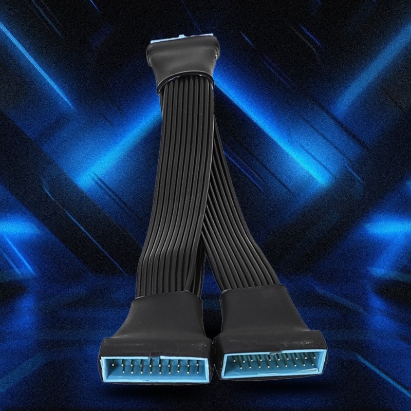 Con สายเคเบิลต่อขยาย USB3 0 USB3 0 19 20 Pin ตัวผู้ เป็นตัวเมีย 15 ซม. 5 9 นิ้ว