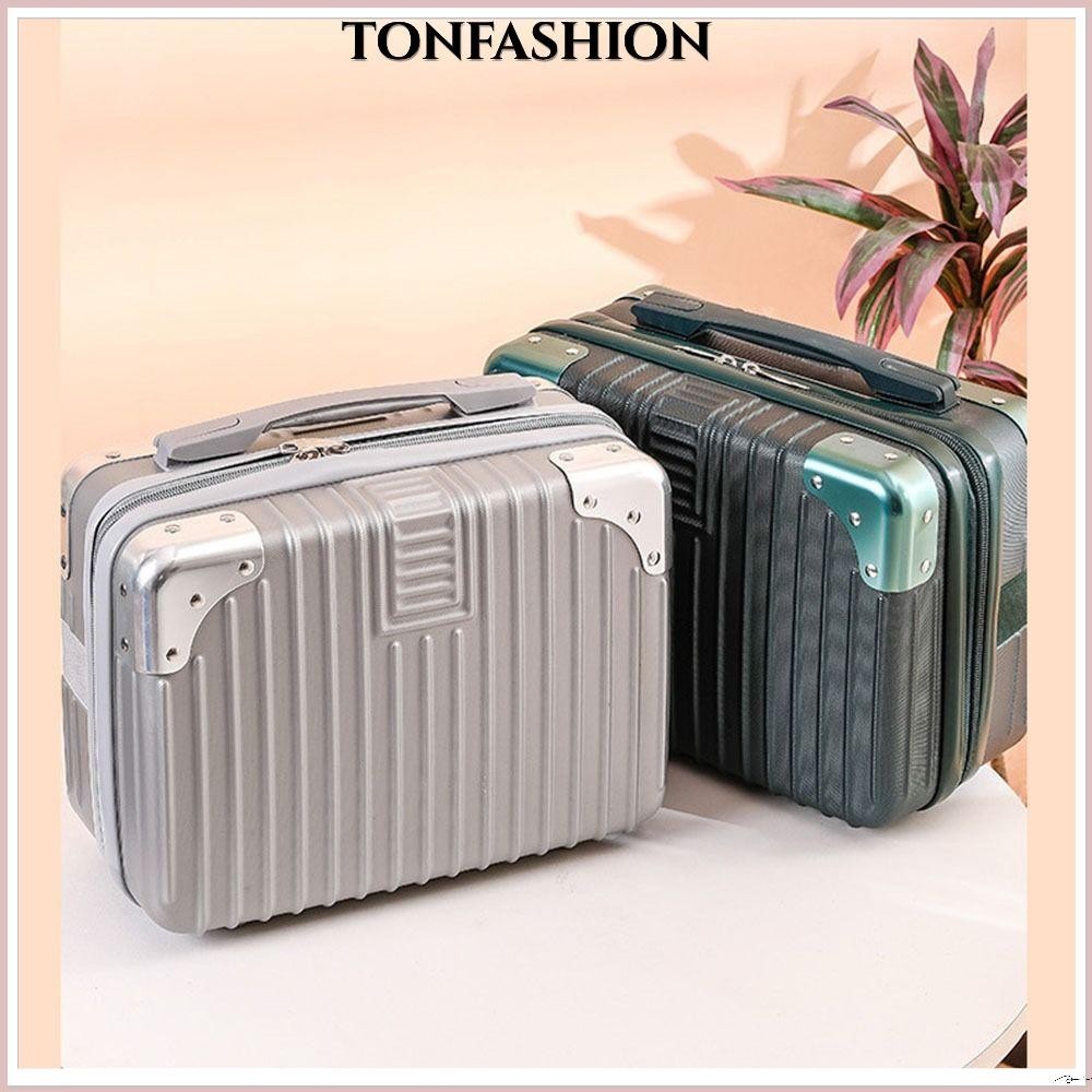 Tonfashion กระเป๋าเดินทาง กระเป๋าเครื่องสําอาง ขนาดเล็ก 14 นิ้ว สําหรับผู้หญิง
