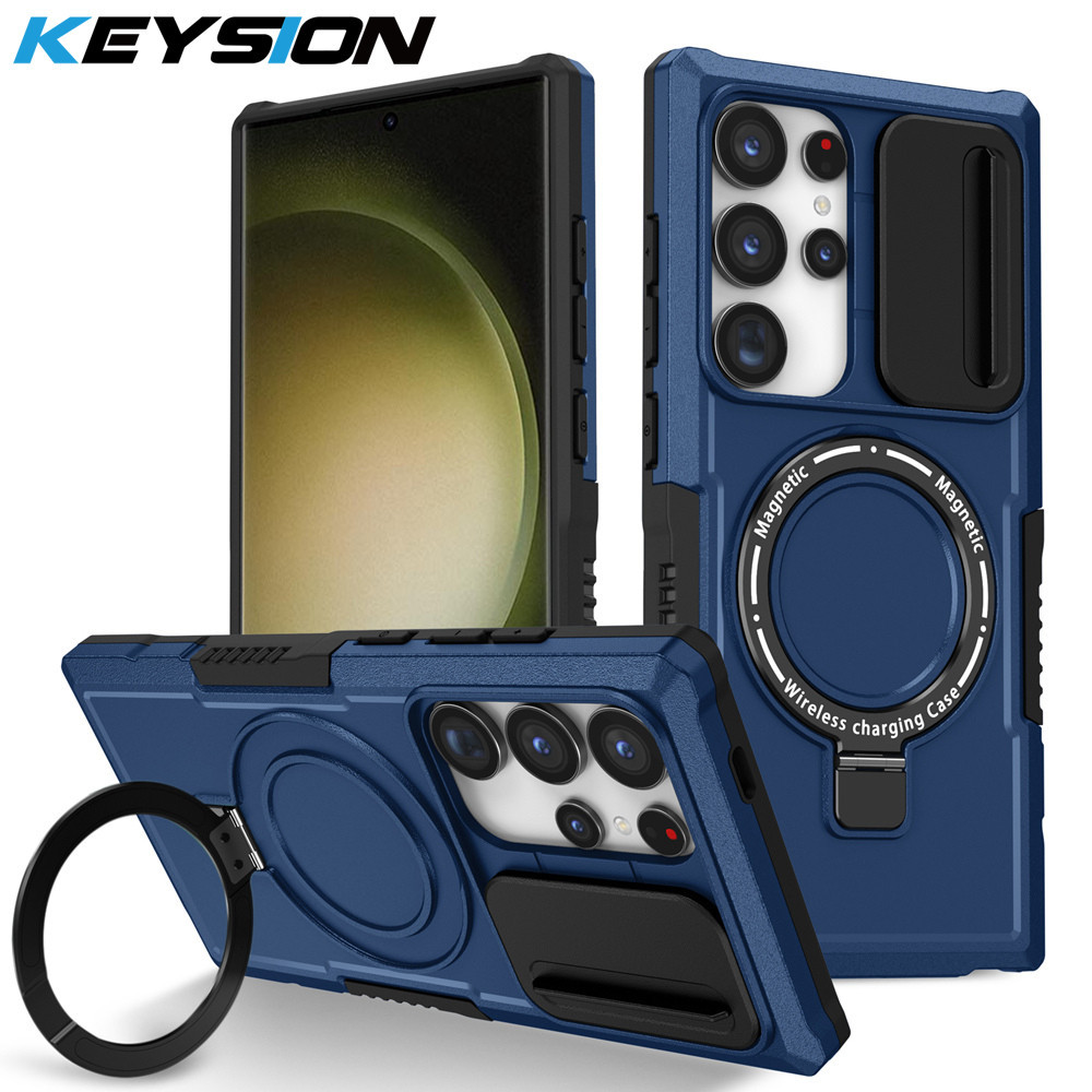 Keysion เคสโทรศัพท์มือถือ ป้องกันกล้อง แบบสไลด์ สําหรับ Samsung S24 Ultra S23+ S22 S21 S20 FE Galaxy Note 20 Ultra