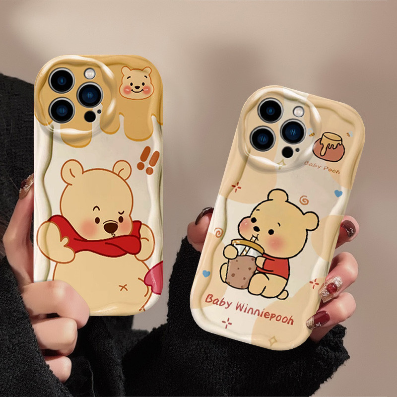 น่ารักการ์ตูนเด็ก Winnie the Pooh Soft Case สำหรับ iPhone 11 13 12 15 14 Pro Max 7 8 Plus XR X XS Max 7Plus 13 12 mini