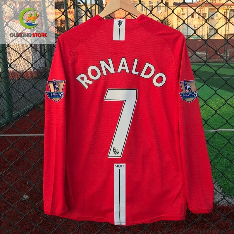 07/08 Mu เสื้อแขนยาว สไตล์เรโทร 2007/2008 Ronaldo 7