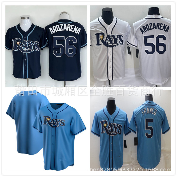 Tampa Bay Rays Tampa Bay Rays ชุดเบสบอล Boggs Wander Franco Jersey TWP6