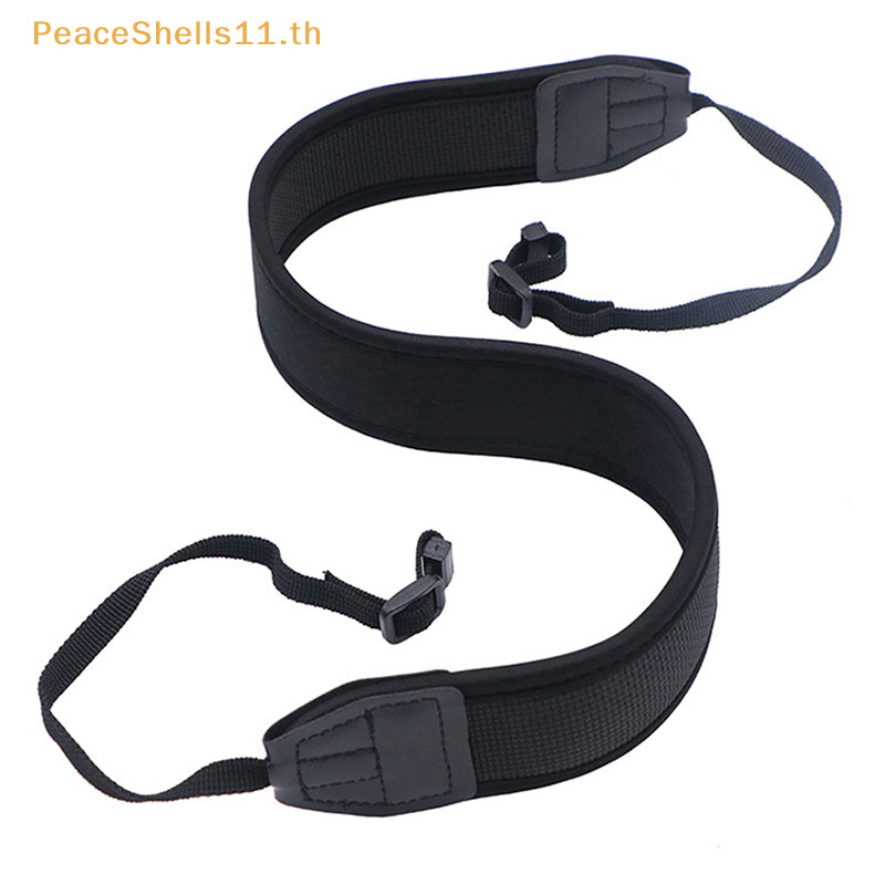 Peaceshells สายคล้องคอ สะพายไหล่ กันลื่น ปรับได้ สีดํา สําหรับกล้องดิจิทัล DSLR