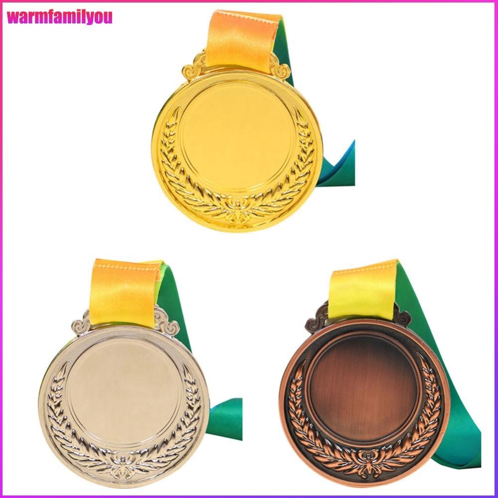 【warmfamilyou】เหรียญรางวัลฟุตบอล รางวัล รางวัล รางวัล สีทอง สีเงิน สีบรอนซ์ สําหรับของขวัญ ของที่ระลึก กีฬากลางแจ้ง โรงเรียน