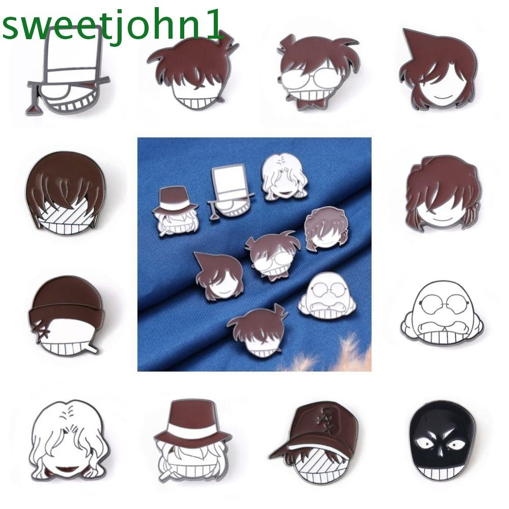 Sweetjohn เข็มกลัด ลายนักสืบโคนัน Mori Ran Edogawa Konan Gin Akai Shuichi Amuro Toru Haibara Ai Pin สําหรับเด็ก
