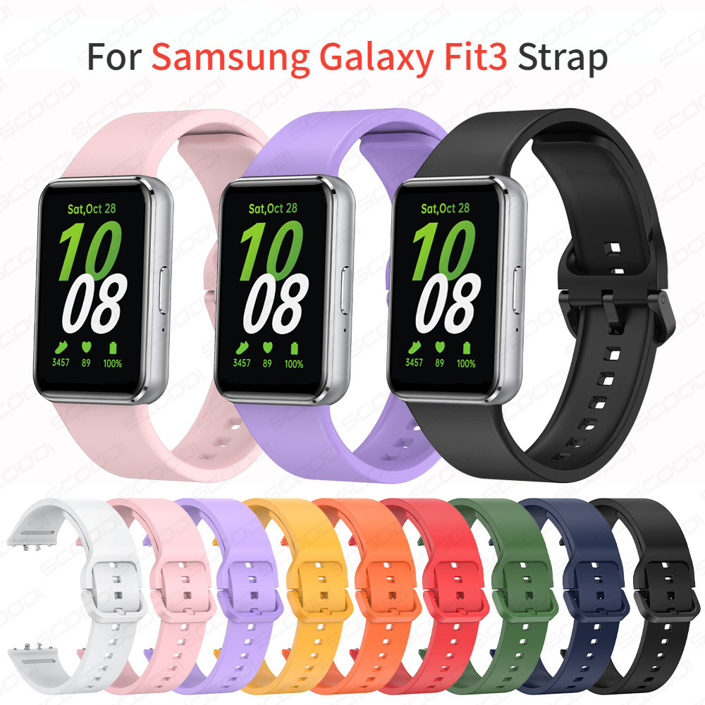 สายนาฬิกาข้อมือซิลิโคน แบบเปลี่ยน สําหรับ Samsung Galaxy Fit3 Galaxy Fit 3