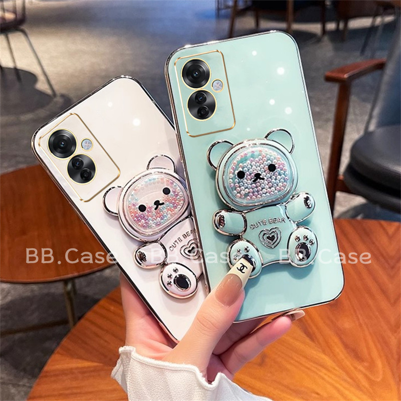 พร้อมส่ง ใหม่ เคส Phone Case OPPO Reno11F 11 F 11 Pro Reno10 Pro+ Plus 5G เคสโทรศัพท์ มือถือแบบนิ่ม กันกระแทก มีทรายไหล ลายการ์ตูนหมีน่ารัก สร้างสรรค์ สําหรับ 2024