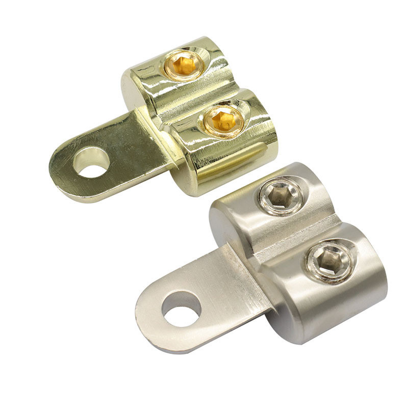 เครื่องเสียงรถยนต์ Modified Power O-Type Terminal เทอร์มินัลแหวนเชื่อมต่อกําลังสูงสองช่อง