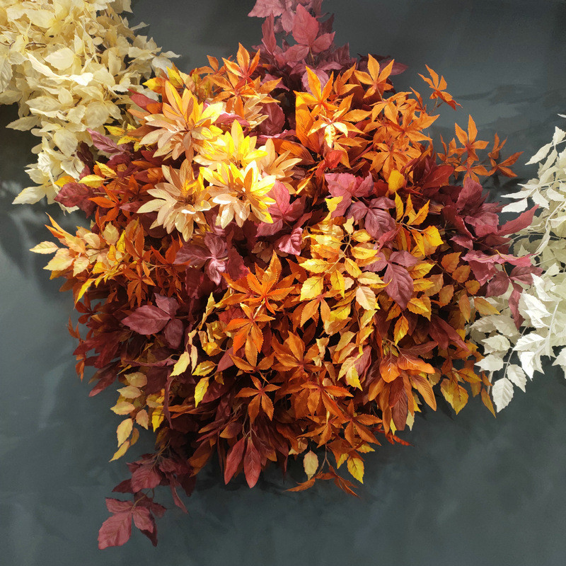 ส้อม 5 ก้าน 9 สี รูปดอกไม้ปลอม แบบนิ่ม สําหรับประดับเพดาน งานแต่งงาน