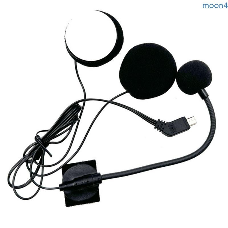 Moon4 ชุดหูฟังไมโครโฟนตัดเสียงรบกวน 10Pin สําหรับหมวกกันน็อค รถจักรยานยนต์