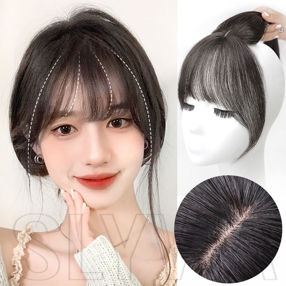 ผมหน้าม้าสังเคราะห์ - คลิปที่มองไม่เห็น - หน้าม้าอากาศ - หมวกกันน็อก - เครื่องมือจัดแต่งทรงผม - สไตล์ฝรั่งเศส, แฟชั่น - หน้าผากปลอม ขอบปลอม - สําหรับผู้หญิง เด็กผู้หญิง