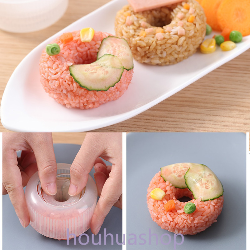 แม่พิมพ์ทําซูชิ ข้าวปั้น ทรงกลม รูปโดนัท กดง่าย DIY สําหรับเด็ก