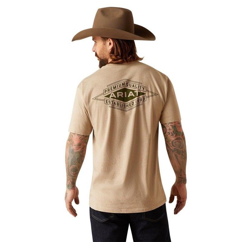 [พร้อมส่ง] Ariat เสื้อยืด ผ้าฝ้ายแท้ พิมพ์ลาย เข้ากับทุกการแต่งกาย สไตล์เดียวกัน สําหรับผู้ชาย และผู