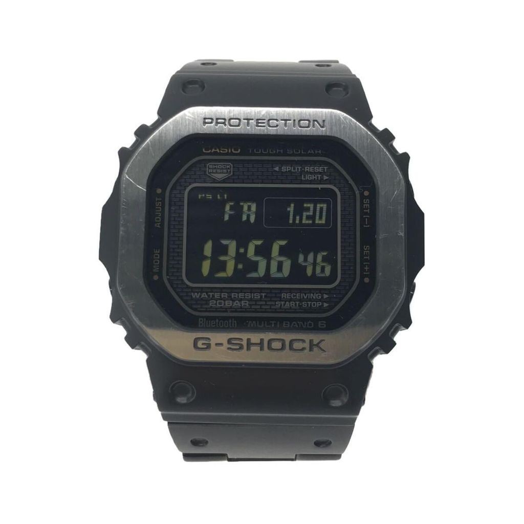 Casio G-Shock Gmw-B5000 นาฬิกาข้อมือดิจิทัล สายสเตนเลส พลังงานแสงอาทิตย์ สีดํา สําหรับผู้ชาย
