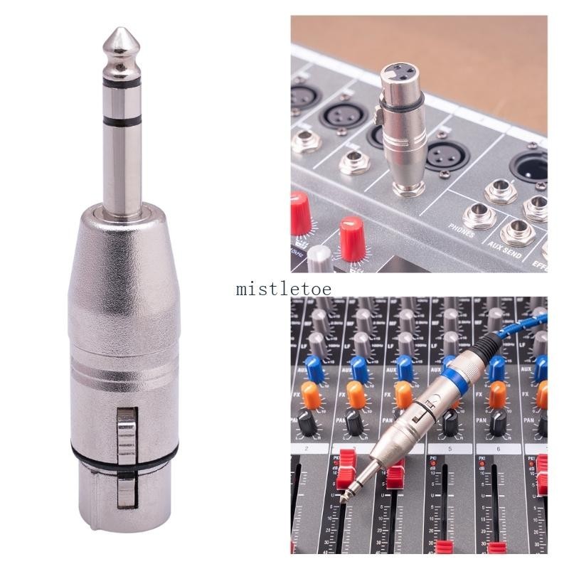 Mis XLR อะแดปเตอร์แปลงไมค์ 3 Pin Female to 6 35 มม. 1 4 TS Plug สําหรับไมค์