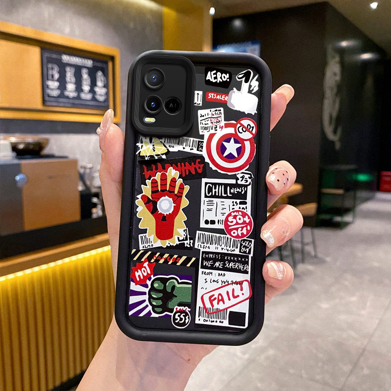 สําหรับ Vivo T1X 4G กรณีซิลิโคนนุ่ม TPU กันกระแทกรูปแบบการ์ตูน Full Protcetion เคสโทรศัพท์สําหรับ Vi
