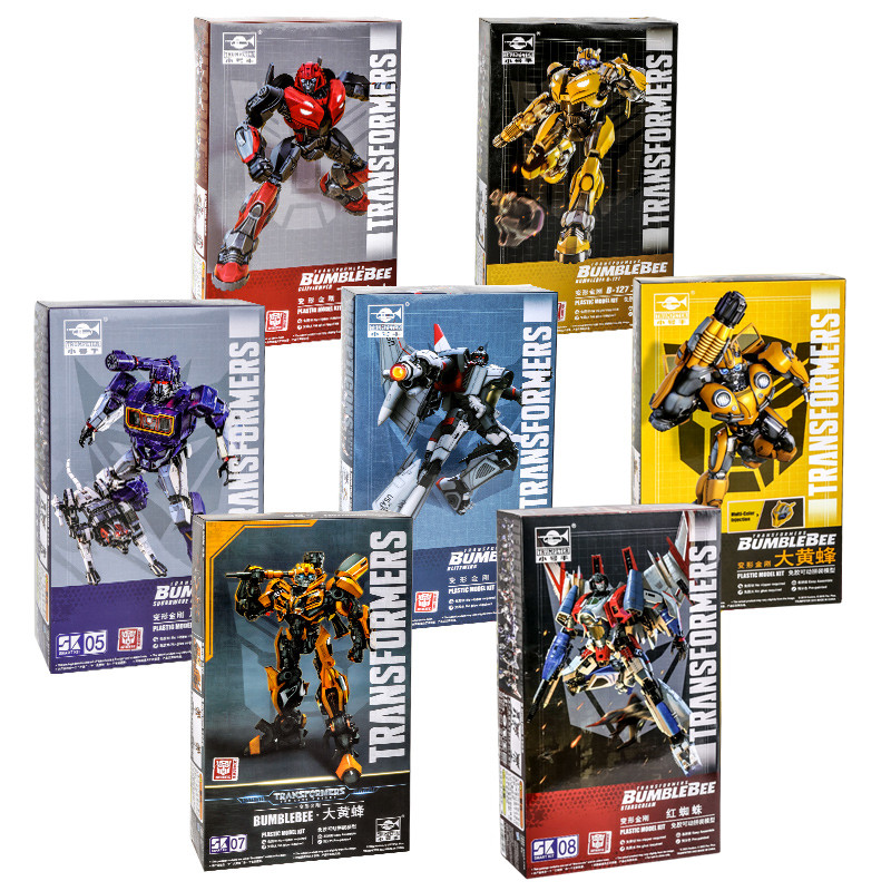 หุ ่ นยนต ์ Transformers Bumblebee Optimus Prime Starscream Blitzwing ภาพยนตร ์ รูป 8-10 ซม . ประกอบรุ ่ น