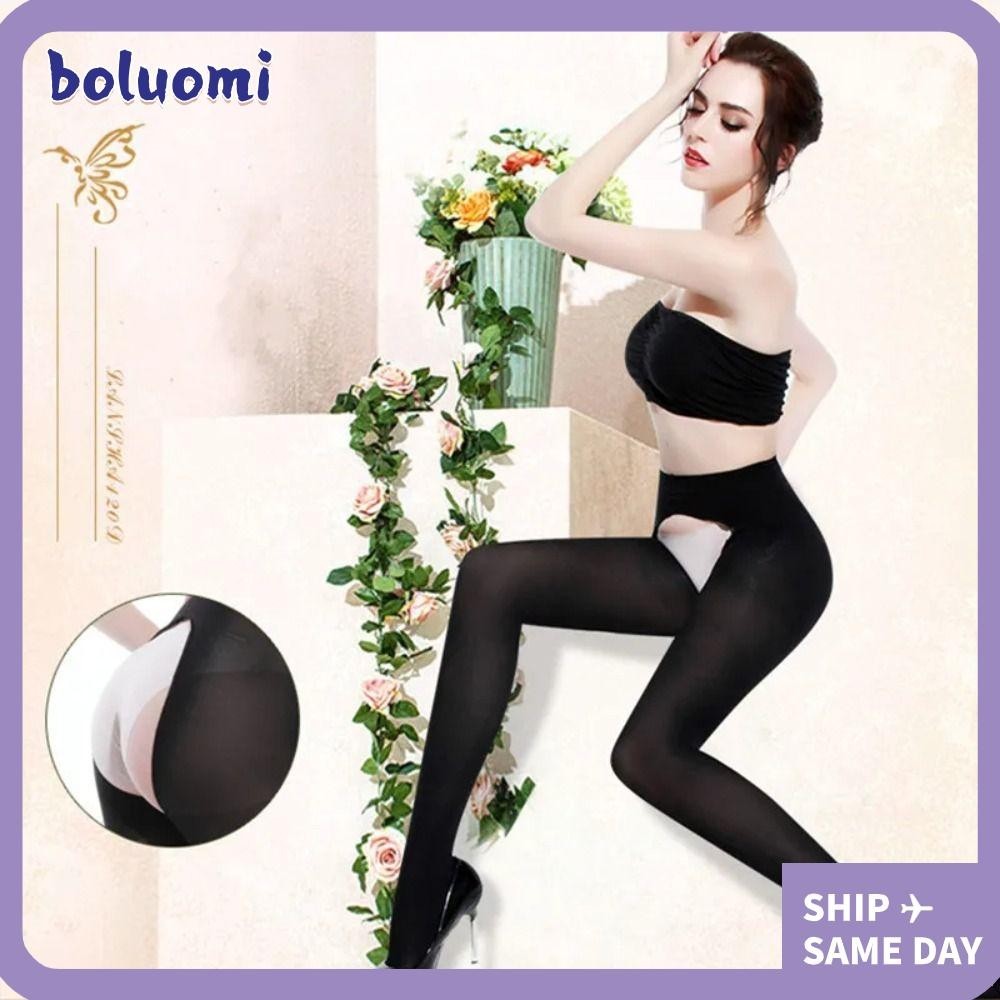 Boluomi กางเกงเลกกิ้ง เอวสูง ยืดหยุ่น เปิดเป้า 120D พลัสไซซ์ สําหรับผู้หญิง