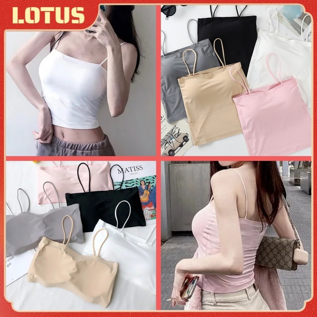 YTL Mall เสื้อกั๊ก ชุดชั้นในหญิง ใส่สบาย เสื้อในผู้หญิง มีฟองน้ำ เสือใน ชุดชั้นใน สายเดี่ยว สไตล์ญี่