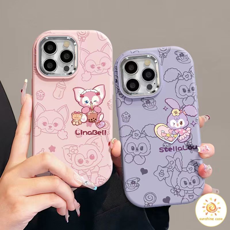 เคสโทรศัพท์มือถือ Desniy line Lina Belle โครงชุบไฟฟ้า ไอโฟน11 For iPhone12 13 14 15Pro MAX X XS XR XS 7 8Plus SE2020