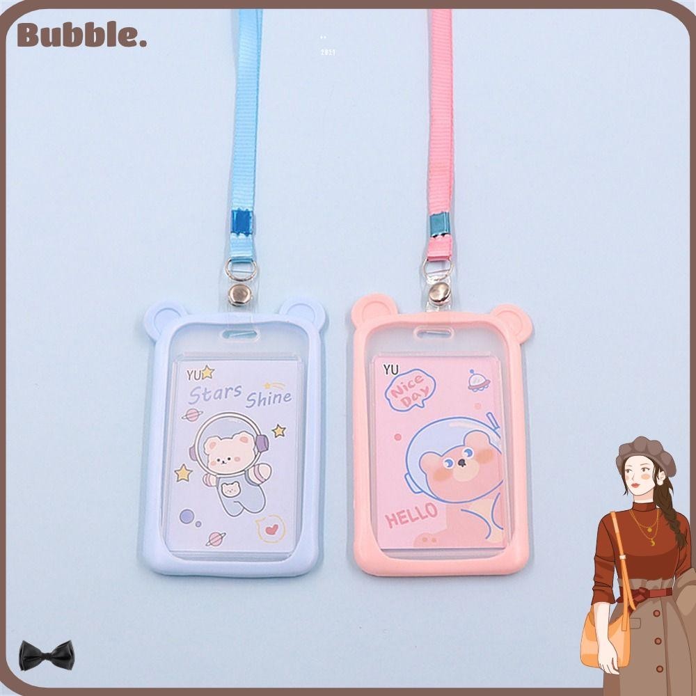 Bubble ซองใส่บัตรประจําตัว บัตรเครดิต สายคล้องคอน่ารัก 1 ชิ้น
