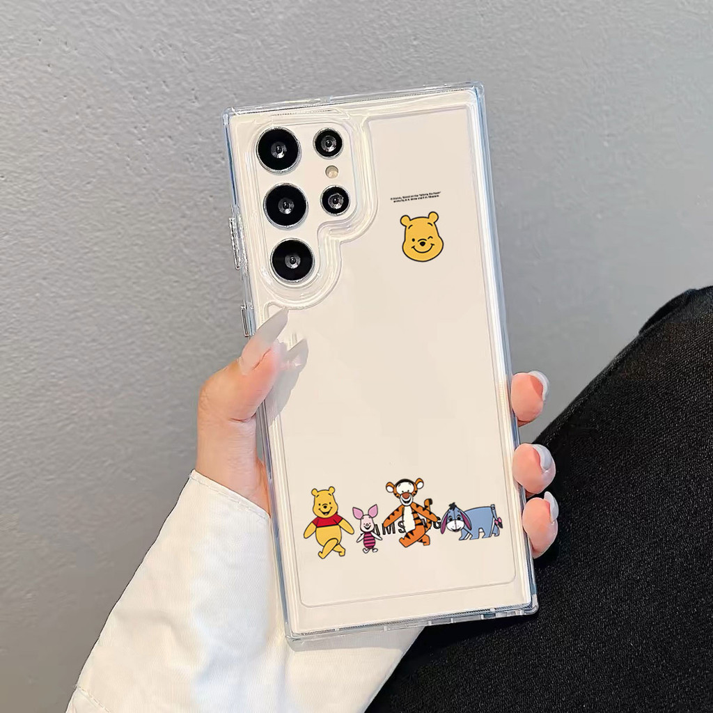 เคสใส เคสกียกระแทก ลายการ์ตูน น่ารัก สําหรับ Samsung A55 A05S A14 A24 A34 A15 A25 A35 A05 S24 S22 S23 FE ULTRA A06 A16
