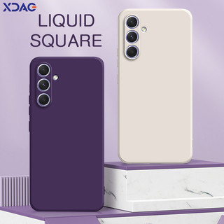 ของแท้ เคสโทรศัพท์มือถือ ซิลิโคน ทรงสี่เหลี่ยม กันกระแทก สีพื้น สําหรับ Samsung Galaxy A54 A55 A53 A52 A52S A5 5 A55 A72 A71 4G 5G