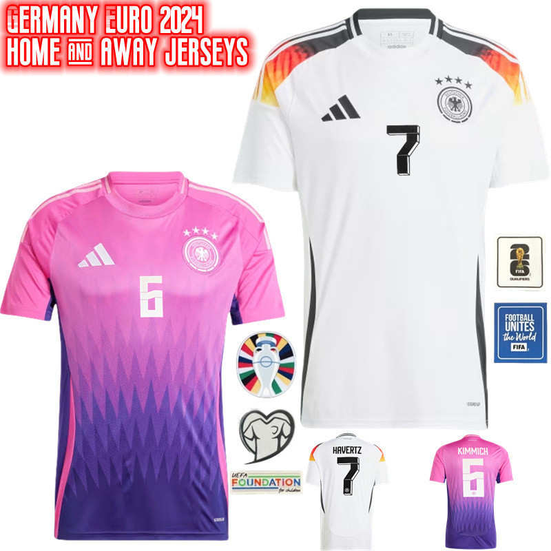 เสื้อกีฬาแขนสั้น ลายทีมชาติฟุตบอลเยอรมนี ยูโร 2024 คุณภาพสูง สําหรับผู้ชาย S-4XL