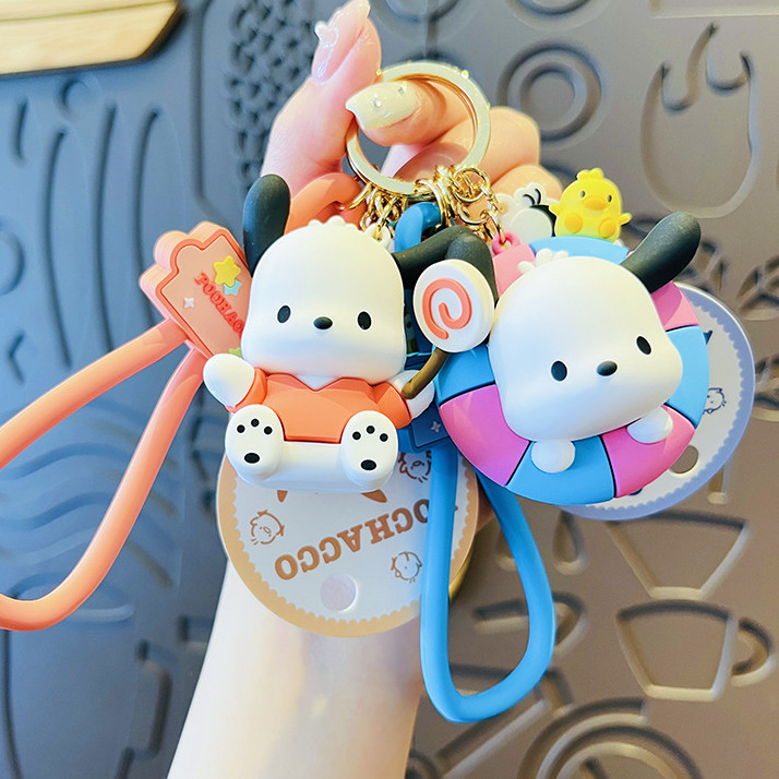ของแท้ พวงกุญแจ จี้ตุ๊กตาการ์ตูน Sanrio Pacha Dog Vitality ขนาดเล็ก น่ารัก ให้คะแนนเต็มที่ ให้เป็นของขวัญได้