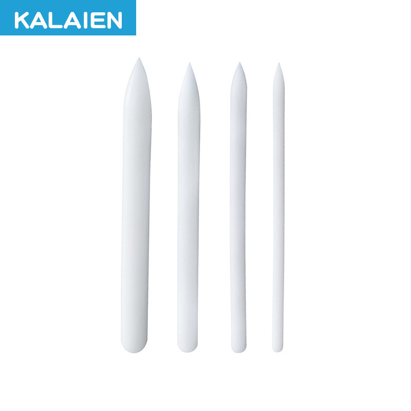 Kalaien แท่งไม้แกะสลัก ลายดอกไม้ สีขาว สําหรับทําฟองดองท์ น้ําตาล ฟองดองท์